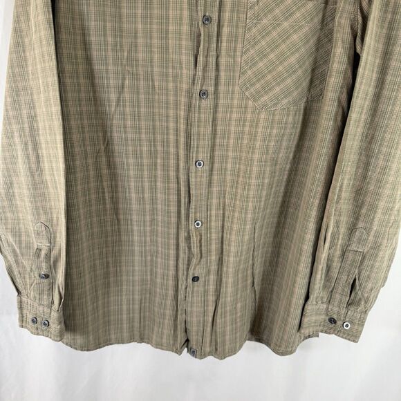 The North Face Shirt Men's XL Green Button Up Long Sleeve Pocket 100% Cotton - Picture 3 of 11
